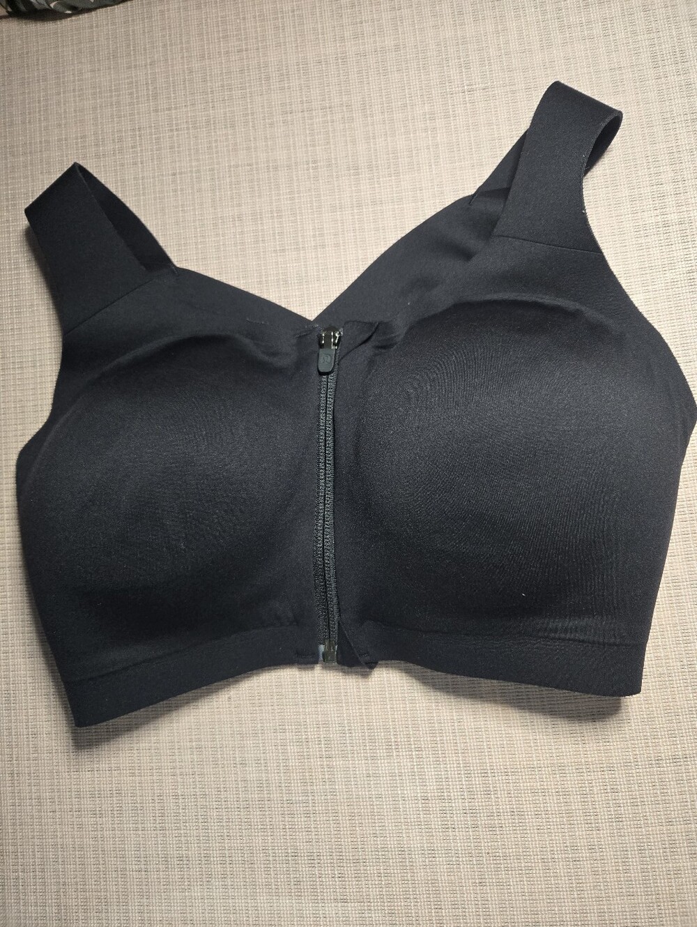lululemon athletica Black Front-Zip Support Sports Bra
